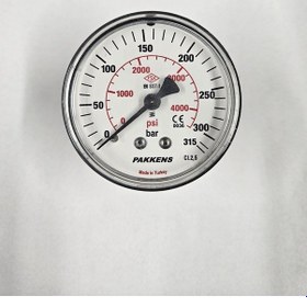 Resim Çap 63 Arkadan 315 Bar Kuru Manometre - Pakkens 