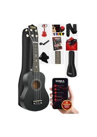 Resim Midex UKX-901BK Siyah Soprano Ukulele (Askı Çanta Metod Pena) 