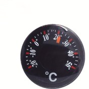 Resim 1 adet Siyah Plastik Yuvarlak Termometre, 20mm, Su Geçirmez ve Darbeye Dayanıklı, Analog Ekran, Pil Gerektirmez, Ürün Montajı ve İlk Yardım Çantaları için İdeal, İlk Yardım Ekipmanları | Basit Tasarım | Plastik Yapı, İlk Yardım İçin Termometre 
