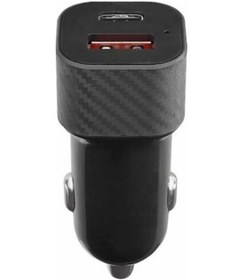 Resim Araç İçi Hızlı Şarj Soketi 38w Oto Çakmaklık Type-c Araba Çakmaklık Siyah 