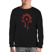 Resim World of Warcraft - Orc Siyah Çocuk Sweatshirt 