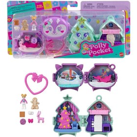 Resim JGM53 Polly Pocket Sevimli Yılbaşı 2li Paket Oyun Seti 