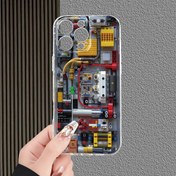 Resim Yaratıcı ve popüler devre kartı desenli cep telefonu kılıfı, kalınlaştırılmış tam vücut koruması, TPU yumuşak koruyucu kılıf, erkekler ve kadınlar için doğum günü veya tatil hediyesi, 16iPhone 15 14 13 12 11 XS XR X 7 8 Mini Plus Pro Max S için uygun 