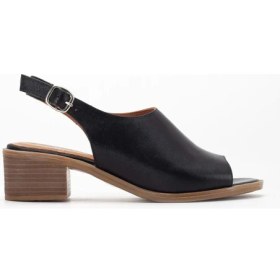 Resim Analin Shoes Kadın Deri Toka Detaylı Bilekten Bağlı Sandalet - Siyah 