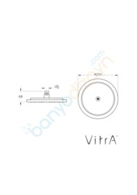 Resim A4579436 VitrA Origin Classic Duş Başlığı, 25 Cm, Mat Siyah Diğer 