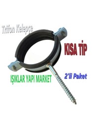 Resim ece life Boru Kelepçesi -Trifonlu Kelepçe -Doğalgaz -Kısa Tip - ½'' (Pk.İçi/Ad.: 2Adet) 