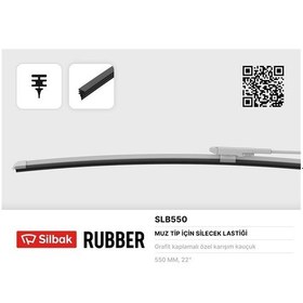 Resim Sılbak Slb55 Sılecek Lastıgı Muz Tıpe Uyumlu 550 Mm 