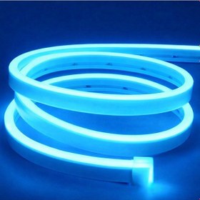 Resim Neon Şerit Led 12v Volt Esnek Silikonlu Aydınlatma 5mt- Ice Blue Ice Blue 