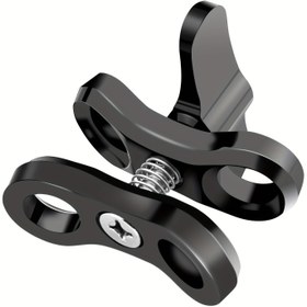 Resim PULUZ Top Kelepçe Yakın Delik Dalış Kamerası Braketi CNC Alüminyum Yaylı Fener Kelepçesi Dalış Alt Su Fotoğrafçılık Sistemi için 