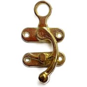 Resim ewoman Kancalı Yay Gözü, Ahşap Kutu Klipsi - Küçük, Sarı, 100 Adet ( Lisinya ) 