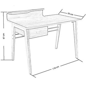 Resim U-Turn Çalışma Masası - Meşe 