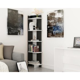 Resim Decorotika Als Kitaplık Siyah-Beyaz 