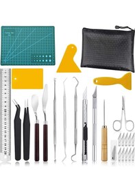Resim Kangvka 27 Parça Ev Çalışmaları İçin Vinyl Sticker, Oyma Ve Çiçek İşleme Araç Seti - Kullanıması Kolay, Dayanıklı Malzeme İle Yapıldı 