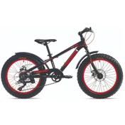 Resim Corelli Fatboy Md Disk Fren 7 Vites 20 Jant Fat Bike Çocuk Bisikleti Siyah Beyaz Kırmızı Beyaz - Kırmızı - Siyah 
