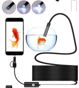 Resim DigiMonster Endoskop Yılan Kamera Led Işıklı Su Geçirmez Sert Kablo Android Telefon ve Bilgisayar İçin 10mt 