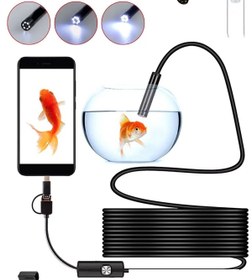 Resim DigiMonster Endoskop Yılan Kamera Led Işıklı Su Geçirmez Sert Kablo Android Telefon ve Bilgisayar İçin 10mt 