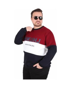 Resim Moc Grande Mocgrande Büyük Beden Bisiklet Yaka 3ip Sweat Chao Ku 25721 Murdum Mürdüm 