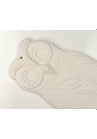 Resim Baykuş Seramik Bisküvi Boyanabilir Obje 