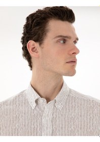 Resim Pierre Cardin Erkek Haki Gömlek Desenli 50304595-vr027 Haki 