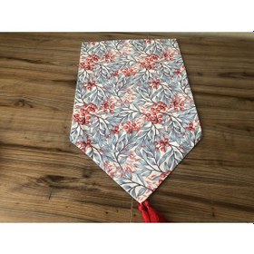 Resim Yapraklar Arasında Kokina Çiçeği Desenli Runner Çok Renkli 