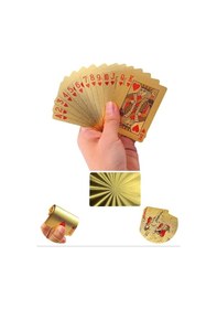Resim Altın Oyun Kartı Altın Iskambil Kağıdı Gold Poker Kartı Gold Oyun Kağıdı Plastik Su Geçirmez Kart 