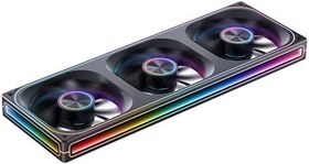 Resim JONSBO ZA-360BR (Ters) PC Kasa Fanı, Hepsi (3) Bir Arada, 3x120mm 3Pin ARGB Fanlı Tek Çerçeve Ünitesi, PWM, 4 Taraflı Sonsuzluk Ayna Fanlı Ters Bıçak Sessiz Fanlar, Alüminyum İsim Plakası, 28 mm Kalın 