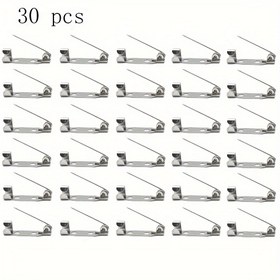 Resim 30 Adet 2cm Gümüş Tonlu Emniyet İğneleri, Demir Malzeme, Takı Broşları, El Sanatları DIY, Dikiş, Örgü Malzemeleri 
