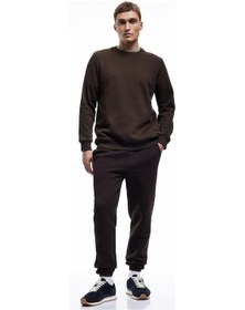 Resim Koton Beli Bağcıklı Şardonlu Cep Detaylı Jogger Eşofman Altı Kahverengi 6wam40013mk Kahve 