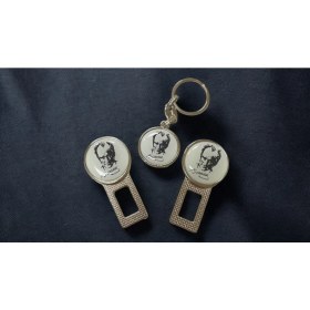 Resim Atatürk Potreli Ikaz Ses Susturucu Metal Toka 2 Adet Anahtarlık 1 Adet 