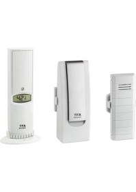 Resim Tfa WH305-B Su Basma Dedektörlü Akıllı Sıcaklık ve Nem Takip Seti 