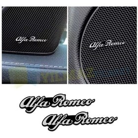 Resim Alfa Romeo Logo Hoparlör Sticker Arma Amblem Metal Yapışkanlı 2Ad 