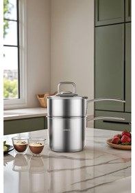 Resim Karaca Fondü İndüksiyon Tabanlı Çelik Tencere Seti 14 Cm 