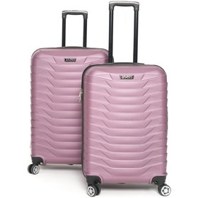 Resim Gbag Krios Abs 2li Valiz Seti Orta Ve Kabin Boy Bavul Gül Kurusu Gülkurusu 