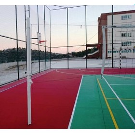 Resim Adelinspor Diomond Voleybol Direği Metal Yükseklik Ayarlı Gerdirme Aparatlı Ankrajlı 