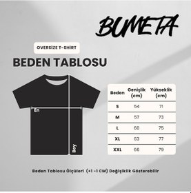 Resim Bumeta Mooey Christmas Boğa Desenli Oversize Unisex Tişört T-shirt Siyah 