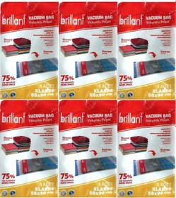 Resim Brillant Vakumlu Poşet/hurç 55 90cm Xlarge İç Adet 1 6 Lı Set Şeffaf 