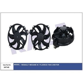 Resim KALE OTO Radyatör 347145 Fan Motoru Megane III 08- Fluence 08- 