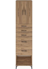 Resim Hyperion Dolap 2 Raflı 5 Çekmeceli 2 Kapaklı 60x44x243 Çam-çam Çam 