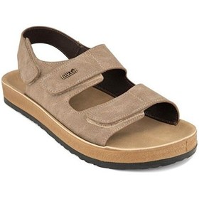Resim Muya Katad Anatomik Taban Erkek Sandalet Vizon 