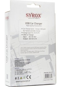 Resim Syrox C37 Araç Şarj Aleti 3.1A Sabit Micro Usb Kablo + Usb Port B 