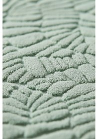 Resim Grid Mint Yeşili Ayak Havlusu - 70x130cm, 790gr, %100 Pamuk, Spa Ve Otel Banyo Paspası, Günlük Kullanıma Mint Yeşil 