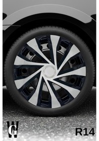 Resim Renault Master 14 İnç Jant Kapağı 4 Adet Siyah Gri C122 