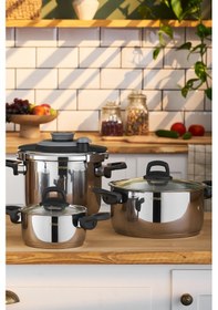 Resim Emsan Wedding 16 Parça Çelik Tencere Seti 