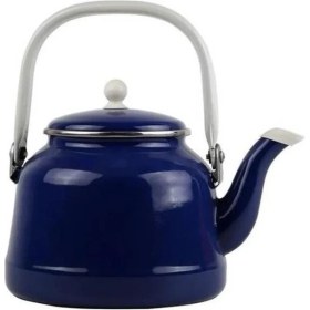 Resim PremiumPort Vintage Emaye Demlik, 1,5l, Şık Lacivert Tasarım, Dayanıklı ve Kullanışlı 
