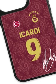 Resim Galatasaray Mauro Icardi 3. Forma İmzalı Cam Telefon Kılıfı - iPhone 15 Pro 