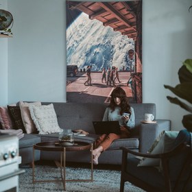 Resim Flow Of Life Duvar Örtüsü - 100 cm x 135 cm 