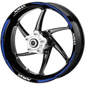 Resim Deeb Yamaha Xmax Jant Şeridi Reflektif Mavi Beyaz Model S 