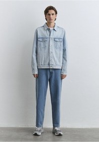 Resim Mavi - Ray Classic Denim Buz Mavi Jean Ceket 0110273-89303 Açık Mavi 