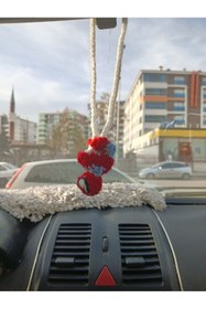 Resim Sublime Butik Sallanan Spider-Man Figürü Minyatür El Örgüsü Ev veya Araba Süsü 