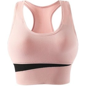 Resim Pembe Bayanlar Spor Spor Sutyeni Darbeye Dayanıklı Push Up Yoga Yeleği Günlük Rahat İç Çamaşırı Yüksek Elastikiyet Tank Top İç Çamaşırı Pembe 